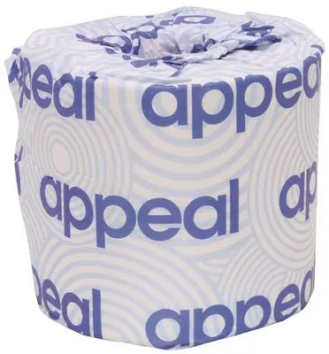 Appeal&Reg; Single-Roll Universal Bath Tissue, 2-Ply, 4" X 3-3-4", 500 Sheets Per Roll, 96 Rolls Per Case 1