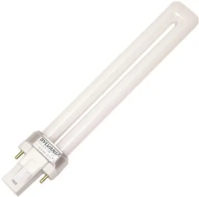 Sylvania Dulux&Reg; S Preheat Ecologic&Reg; Single Tube Compact Fluorescent Lamp, T4, 13 Watts, 5000K, 82 Cri, Gx23 Base 1