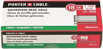 Porter-Cable Pbn18125 18 Gauge 1-1-4" Long Brad Nails, 5000 Pack 1