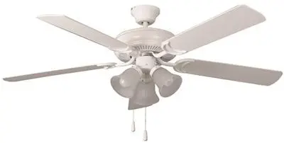 Bala 52 In. Dual Mount Ceiling Fan With 3 Light Kit, White 1