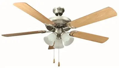 Bala 52 In. Dual Mount Ceiling Fan With 3 Light Kit, Brushed Nickel 1