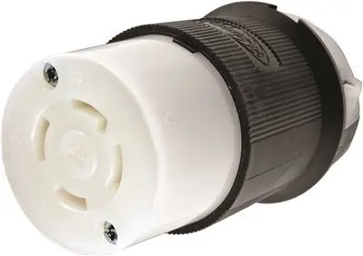 Hubbell Insulgrip&Reg; Twist-Lock&Reg; Generator Female Connector, 3 Pole 4 Wire, 30 Amp, 125-250 Volt, Nema Configuration L14-30R 1
