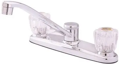 Proplus Hybrid Kitchen Faucet Two Handle, Washerless, Chrome, Lead Free 1