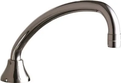 Chicago Faucets Swing Tube Spout With Integral Flange, Chrome, Lead Free 1