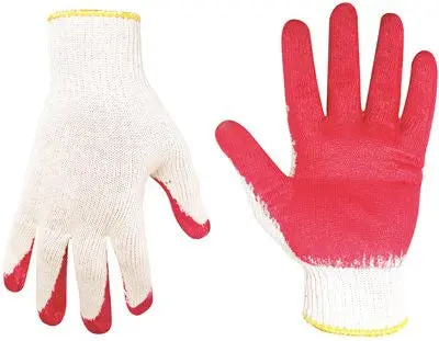 Clc&Reg; Economy String-Knit Latex Dip Gloves, One Size, "Job Pack" Of 12 Pairs 1