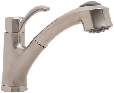 Premier Sanibel Single Handle Pull-Out Kitchen Faucet Satin Stainless Finish 1