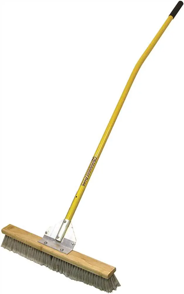 Midwest Rake Duo Broom, 24 In. With 60 In. Yellow Ergonomic Aluminum Handle 1