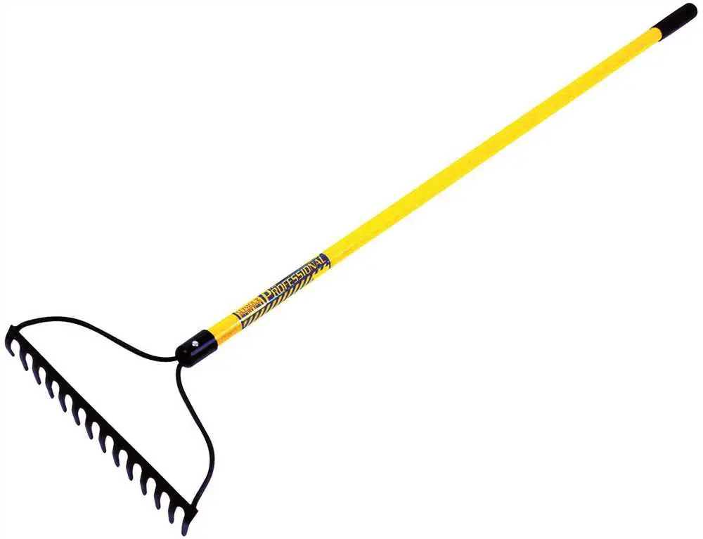 Seymour 40 Series Professional Grade Bow Rake, 15 In., 14 Tine With 60 In. Fiberglass Handle 1