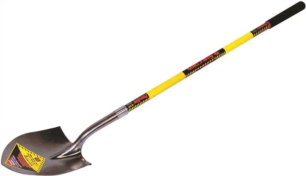 Structron&Reg; Round Point Shovel With 48 In. Fiberglass Handle 1