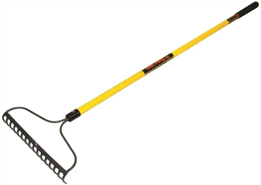 Structron&Reg; Bow Rake, 16 Tine And Forged Head With 60 In. Fiberglass Handle 1