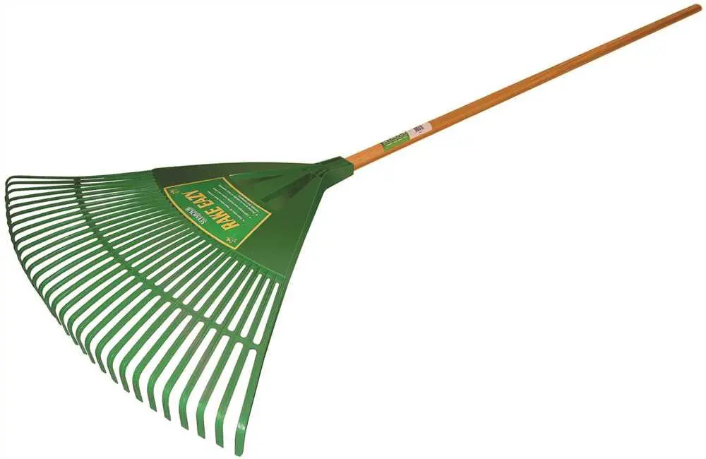 Seymour Poly Leaf Rake With 33" Head, 30 Tine And 48" Wood Handle 1