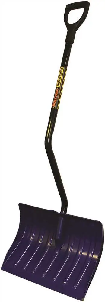 Structron&Reg; Ergonomic Snow Shovel With Bent Steel Handle And D-Grip 1