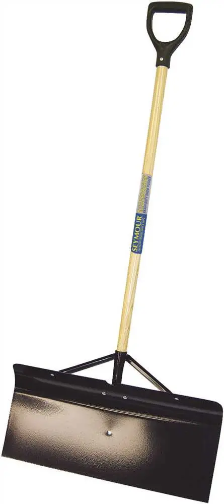 Seymour Steel Snow Pusher With 24 In. Head And Braces, 42 In. Wood Handle 1