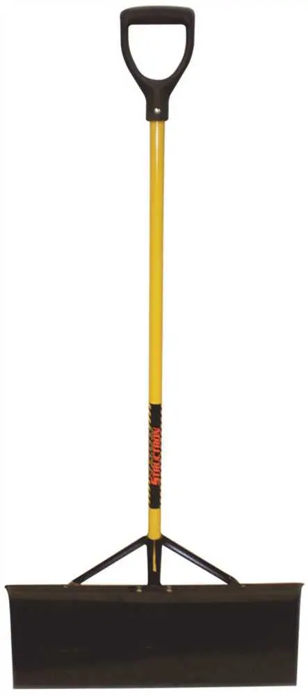 Structron&Reg; Steel Snow Pusher With 24 In. Head With Braces And 42 In. Fiberglass Handle 1