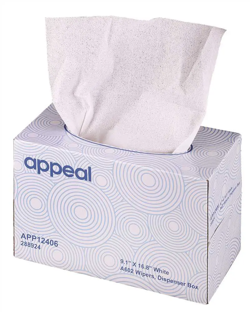 Appeal&Reg; A602 Wipers, White, 9.1" X 16.8" Medium Duty Workhorse Cloth, 126 Per Box - 10 Boxes Per Case 1