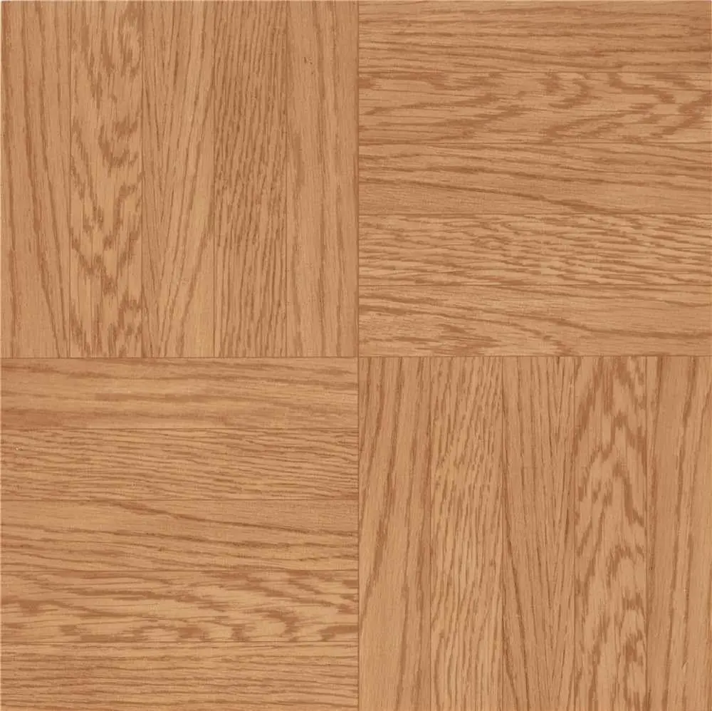 Armstrong&Reg; Parkson Units Residential No-Wax Self-Adhesive Vinyl Floor Tile, Light Oak, 12X12 In., .045 Gauge 1
