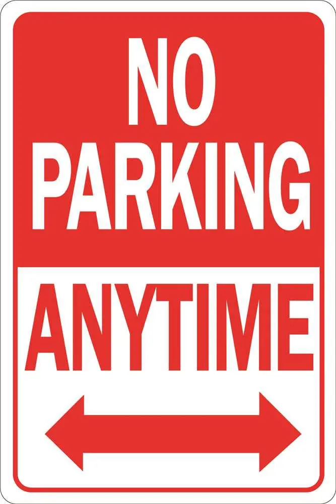 No Parking Anytime Heavy-Duty Reflective Sign, 12 In. X 18 In. 1