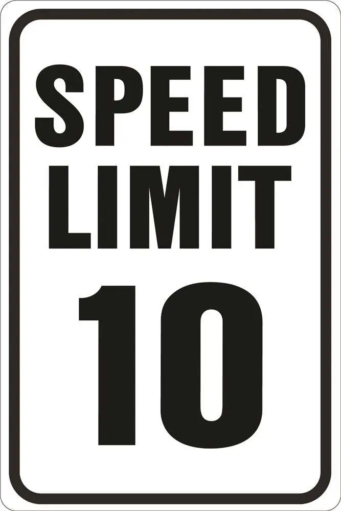 Speed Limit 10 Mph Heavy-Duty Reflective Sign, 12 In. X 18 In. 1