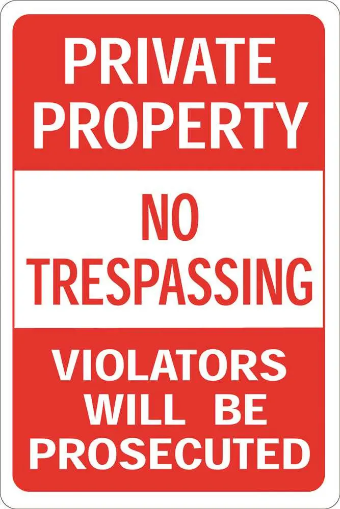 Private Property No Trespassing Violators Will Be Prosecuted Heavy-Duty Reflective Sign, 12 In. X 18 In. 1