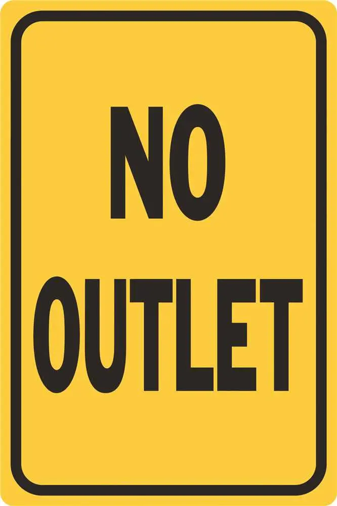 No Outlet Heavy-Duty Reflective Sign, 12 In. X 18 In. 1
