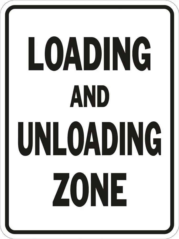 Loading And Unloading Zone Heavy-Duty Reflective Sign, 18 In. X 24 In. 1
