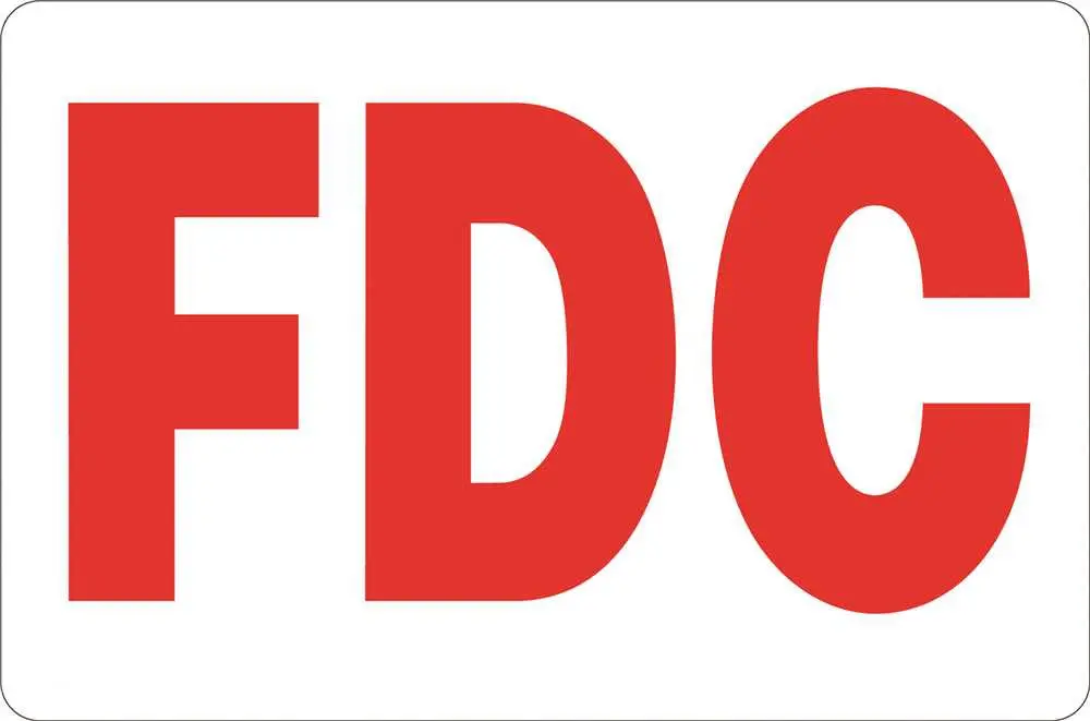 Fdc (Fire Department Connection) Heavy-Duty Reflective Sign, 10 In. X 14 In. 1