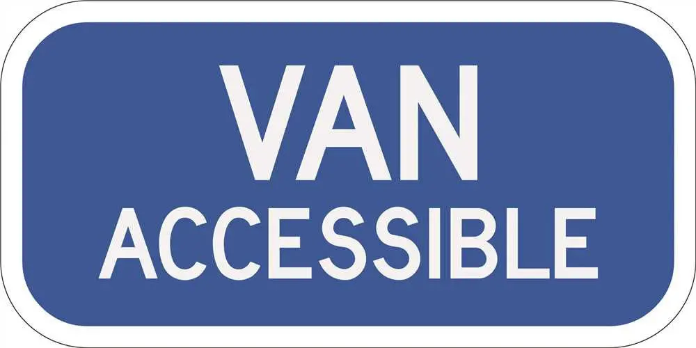 Van Accessible Heavy-Duty Reflective Sign, 6" X 12" 1