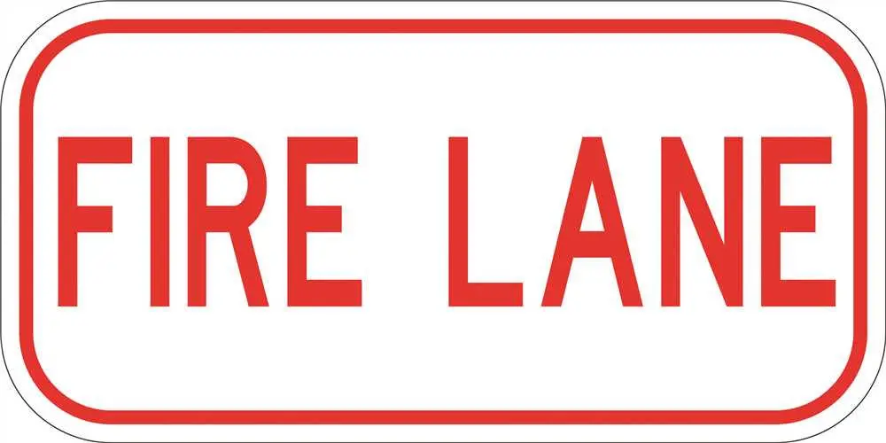 Fire Lane Heavy-Duty Reflective Sign, 6" X 12" 1