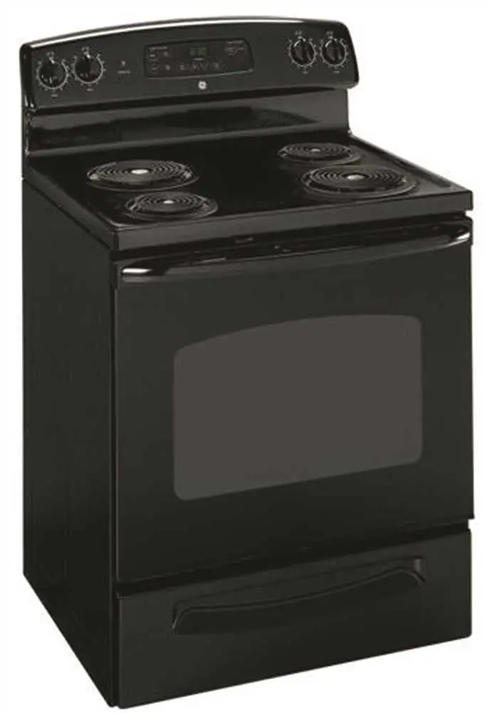Ge&Reg; 30 In. Free-Standing Electric Range With Big Hearth Oven Window, Black 1
