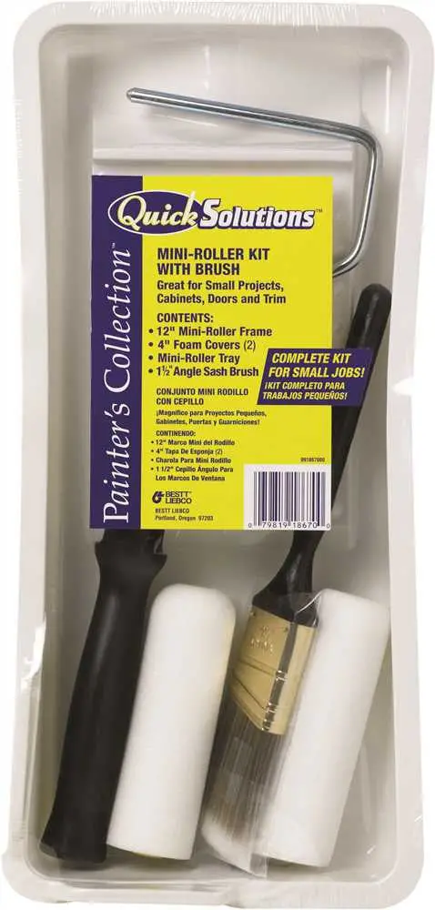 Quick Solutions 4" Mini Paint Roller Kit For Small Projects 1
