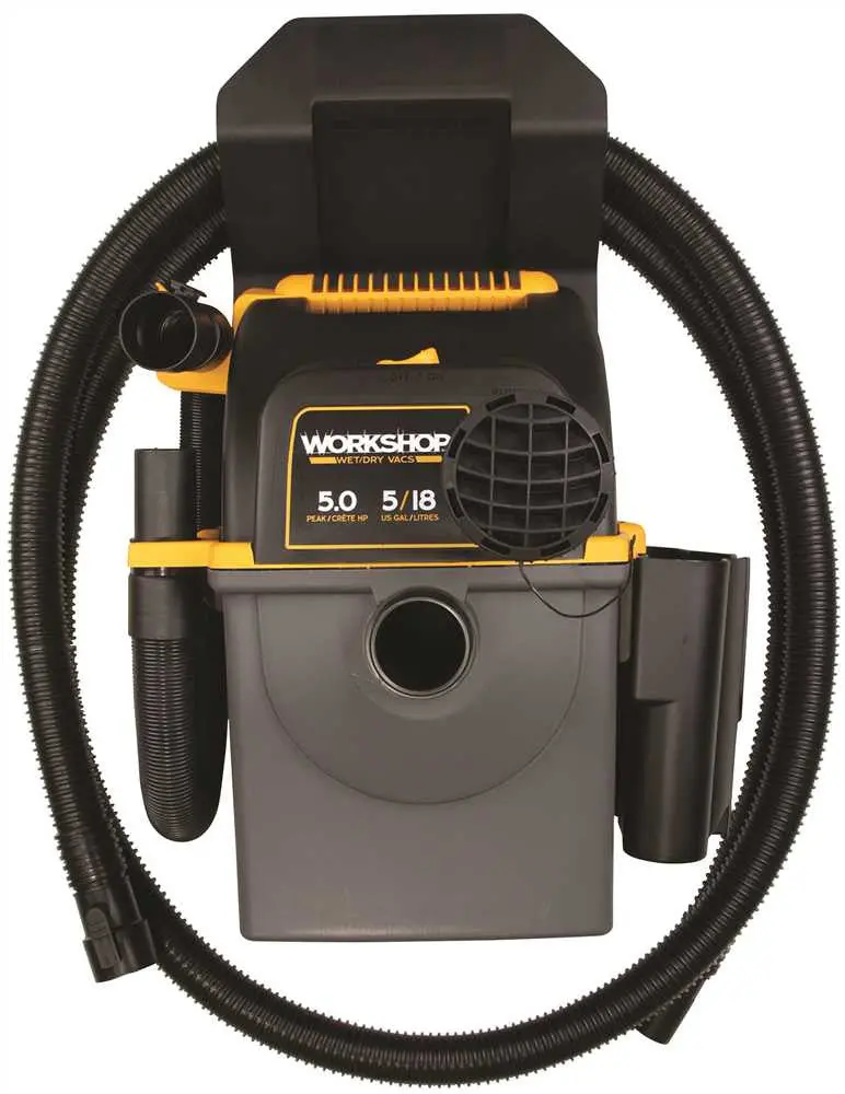 Workshop 5 Gallon, 5.0 Peak Hp Wall Wet-Dry Vacuum 1