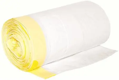 Top Draw Drawstring 12-Gallon Trash Can Liners, White, 24X28, .8Mil, 25 Per Roll - 16 Rolls Per Case 1