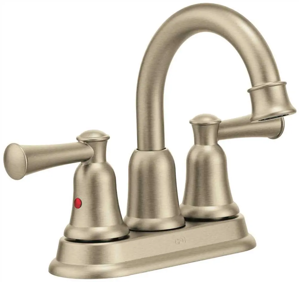 Cleveland Faucet Group Capstone Two Handle High Arc Lavatory Faucet Less Pop-Up, Brushed Nickel 1