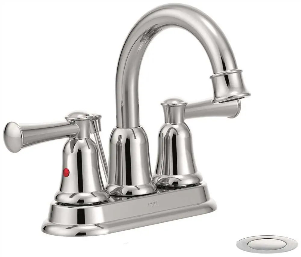 Cleveland Faucet Group Capstone Two Handle High Arc Lavatory Faucet With 50-50 Pop-Up, Chrome 1
