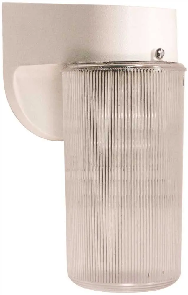 Texas Fluorescents Pocket White Wall Outdoor Pack Clear Prismatic Jar With 13 Watt Gu 2700K And Photocell Included 1