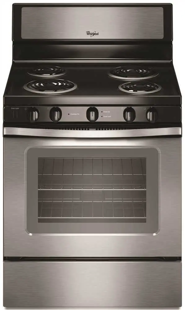 Whirlpool&Reg; 30-Inch  4.8 Cu. Ft. Single Oven Free-Standing Electric Range, Stainless 1
