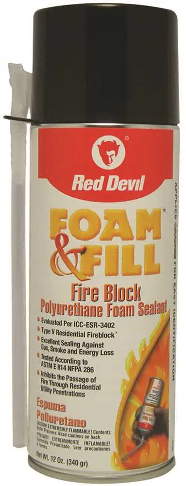 Foam & Fill&Reg; Fire Block Foam Sealant, 12 Fl. Oz. 1