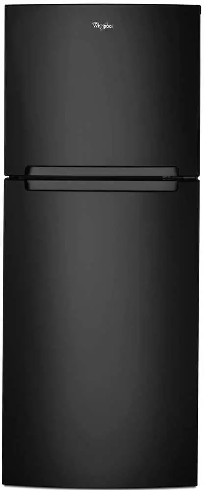 Whirlpool&Reg; 10.7 Cu. Ft. Top Freezer Refrigerator, Black, Reversible Door Swing 1