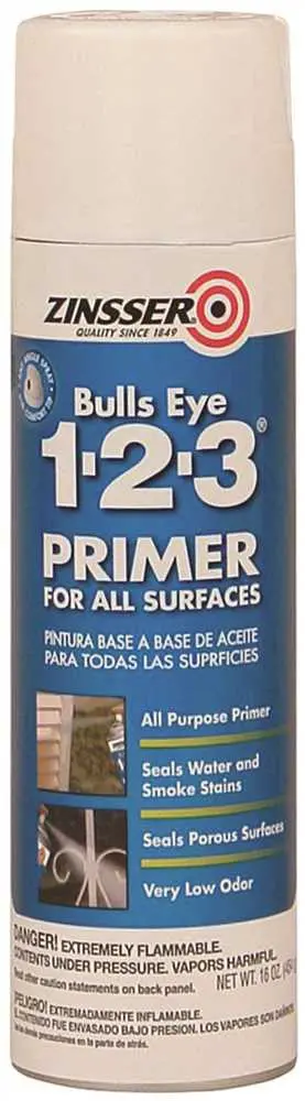 Zinsser Bullseye Water-Based 1-2-3&Reg; Spray  Primer 1