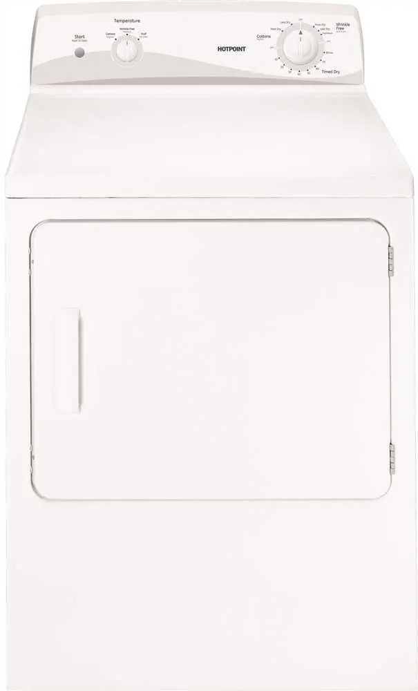Hotpoint&Reg; 6 Cu.Ft. Gas Dryer, White, 4 Cycles, Reversible Door 1