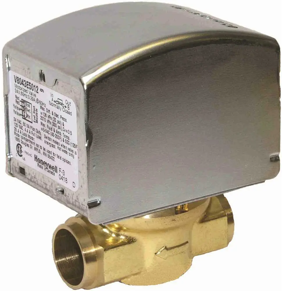 Honeywell V8043e5061 Sweat Nc Zone Valve, 24V, 3-4 In. 1