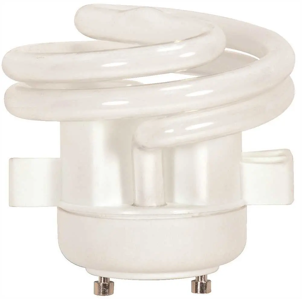 Satco Spiral Compact Fluorescent Lamp Squat, 13 Watt, 2700K, 82 Cri, Gu24, 120 Volt 1