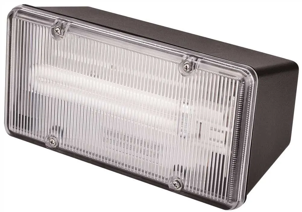 Monument Wall- Or Ceiling-Mounted Fluorescent Commercial Floodlight, Black, 1 13-Watt Pl Lamp (Included) 1