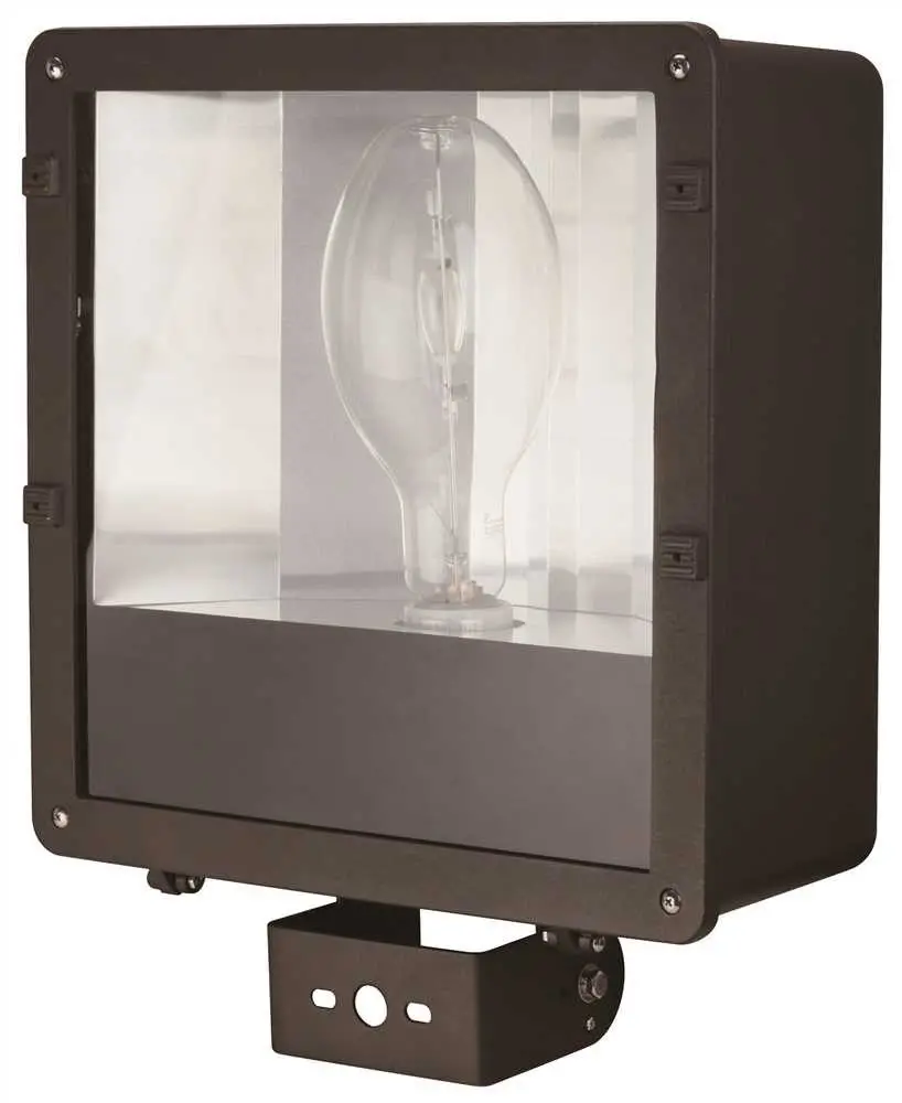 Monument Floodlight With Pulse Start And Aluminum Housing, Bronze, 1 400-Watt Metal Halide Lamp (Included) 1