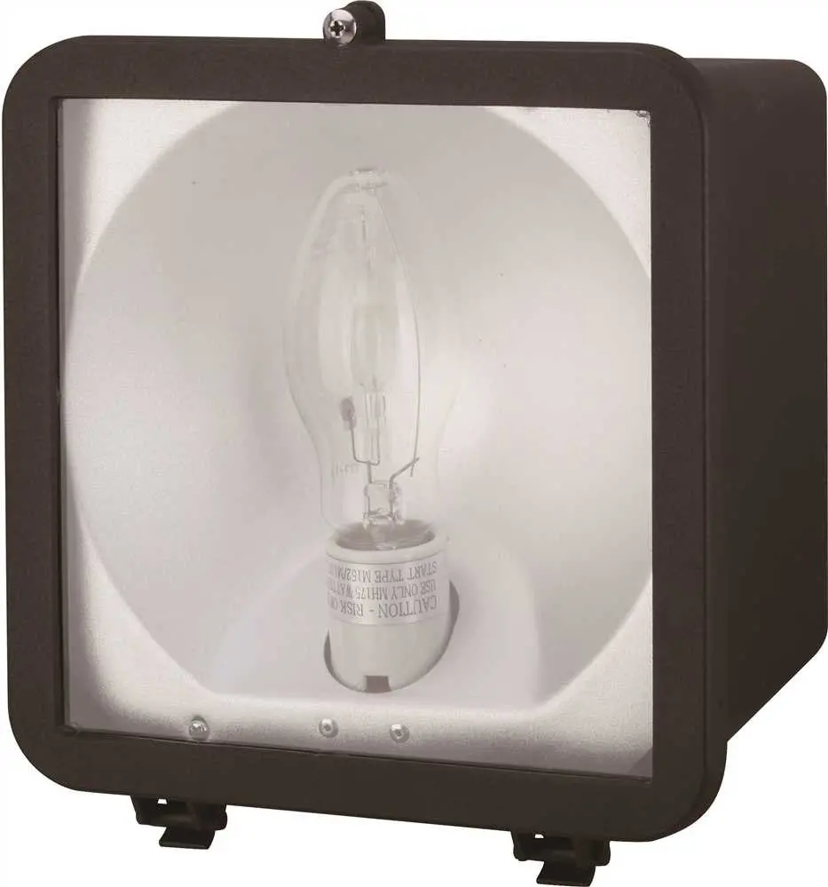 Monument Outdoor Security Floodlight With Aluminum Housing, 1 100-Watt Metal Halide Lamp Included 1