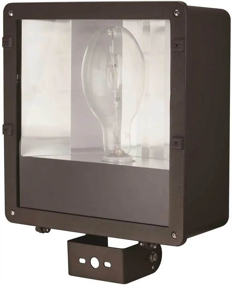 Monument Floodlight With Aluminum Housing, Bronze, 16-1-2X16-1-2X7 In., 1 400-Watt High-Pressure Sodium Lamp (Included) 1