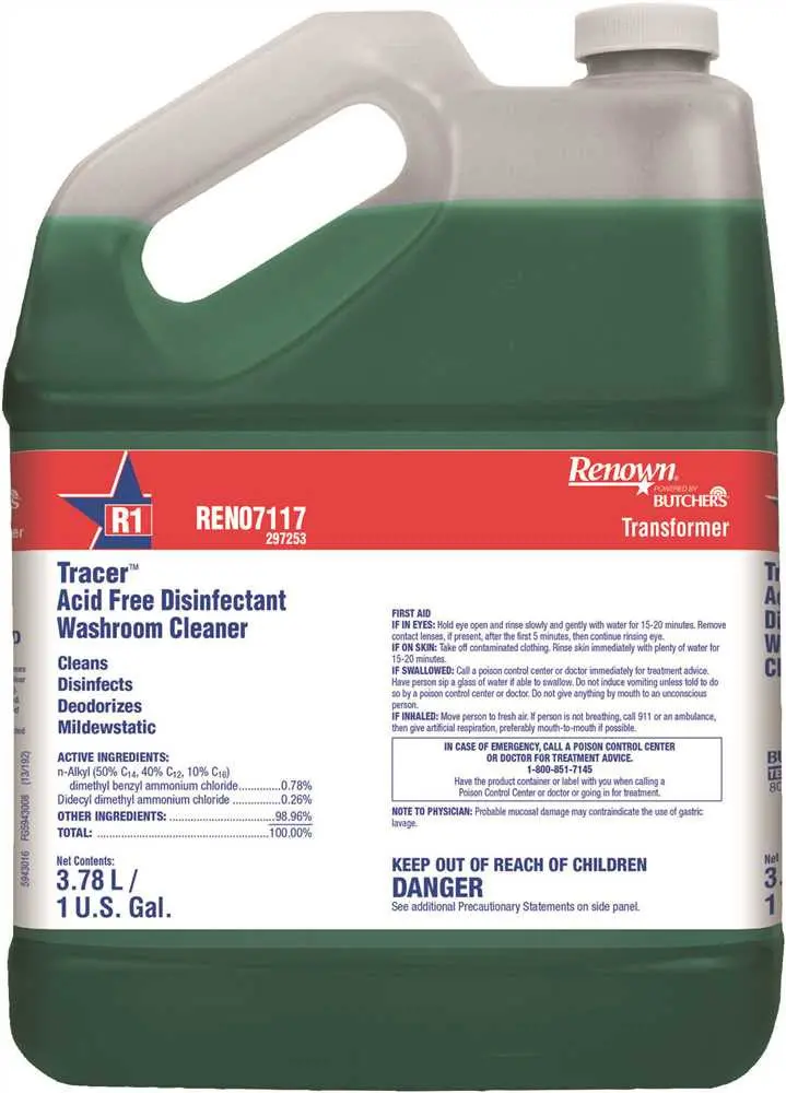Renown&Reg; Powered By Butchers&Reg; Tracer Acid Free Disinfectant Cleaner Transformer, Gallon 1