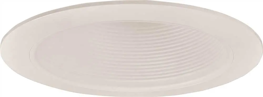 Monument Recessed Lighting 6 In. White Metal Baffle With White Trim Ring 1