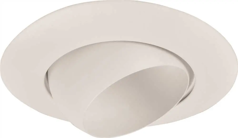 Monument Recessed Lighting 6" White Metal Eyeball With White Trim 1