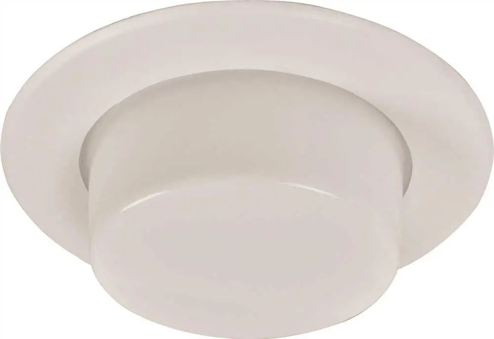 Monument Recessed Lighting 6" White Metal Vapor Trim With Drop Glass Lens For Use In Shower Area 1